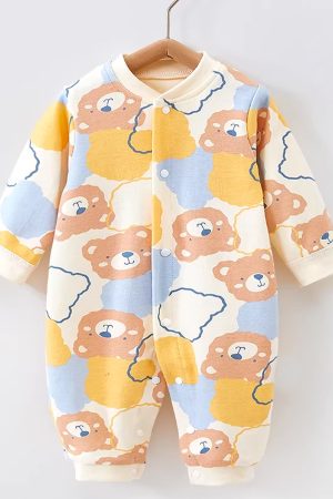 Greenstyle-Infantwear,Fairy Baby Newborn Baby Bear Suit Thin Fleece Footie Romper Snowsuit Hooded Jumpsuit Bodysuit Winter Clothes Boy Girl